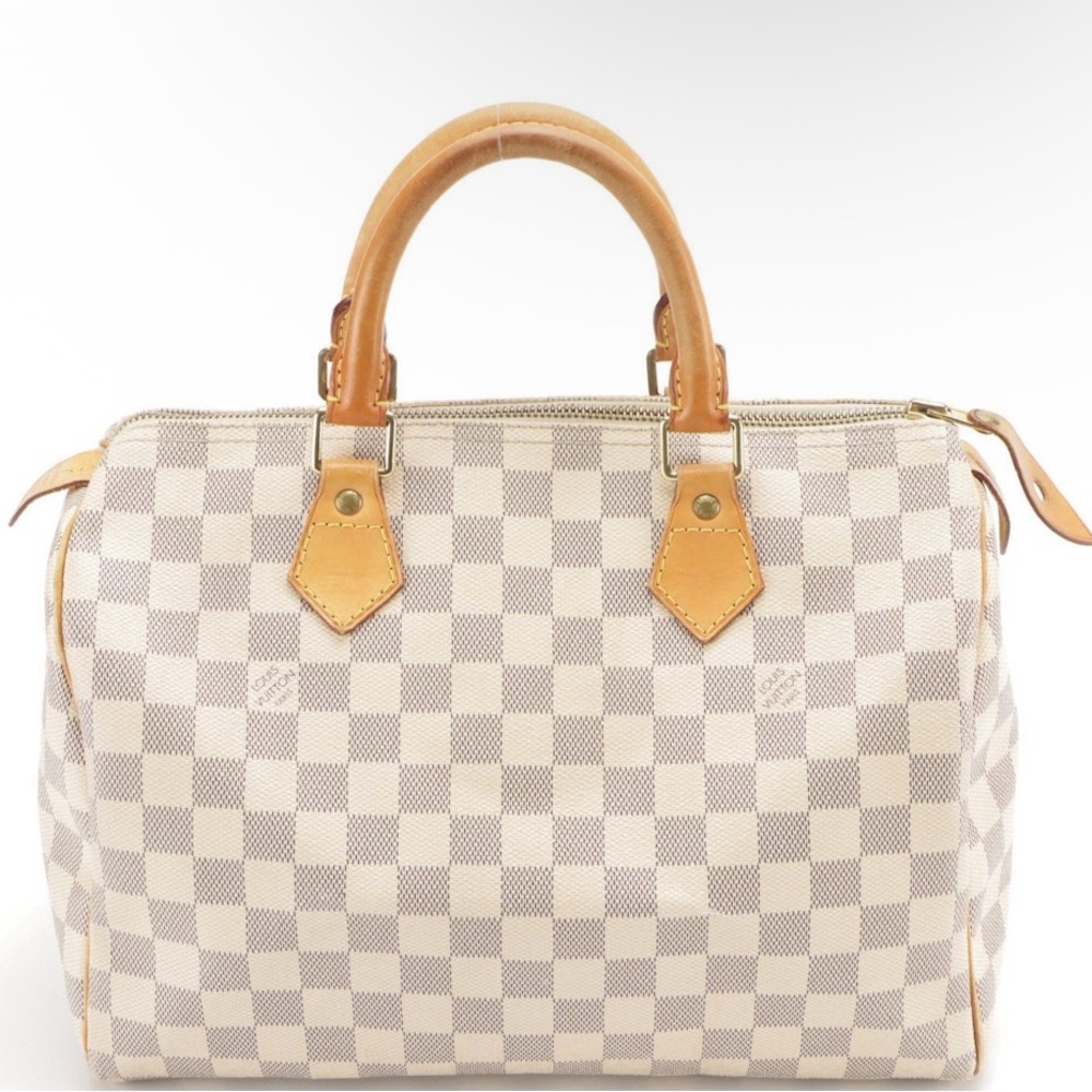 Louis Vuitton Speedy 30 Handbag in Damier Azur Coated Canvas